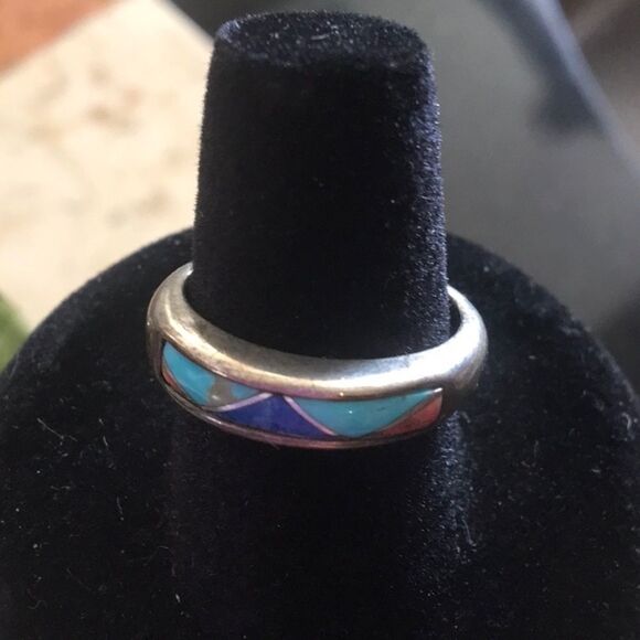 Southwest Silver & Gem Ring - Picture 3 of 6